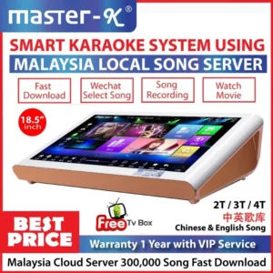 Karaoke System 🔥Flash Sales 批发价🔥 (Chinese & English Song中英歌库) Master-K 18.5" Touch Screen 1T/2T/3T/4T(Top Sales Model)