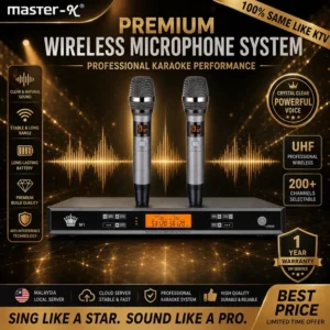 MASTER-K MALAYSIA M1 Wireless Microphone Rechargeable UHF Professional